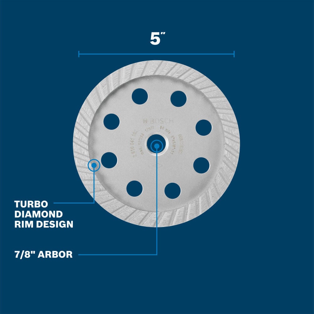 Bosch 5 Inch Turbo Diamond Cup Wheel, large image number 2