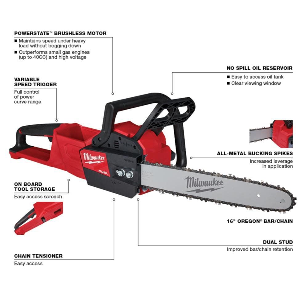 Milwaukee M18 Fuel 16 In Chainsaw Bare Tool 2727 20 Simolary simolary.com 7