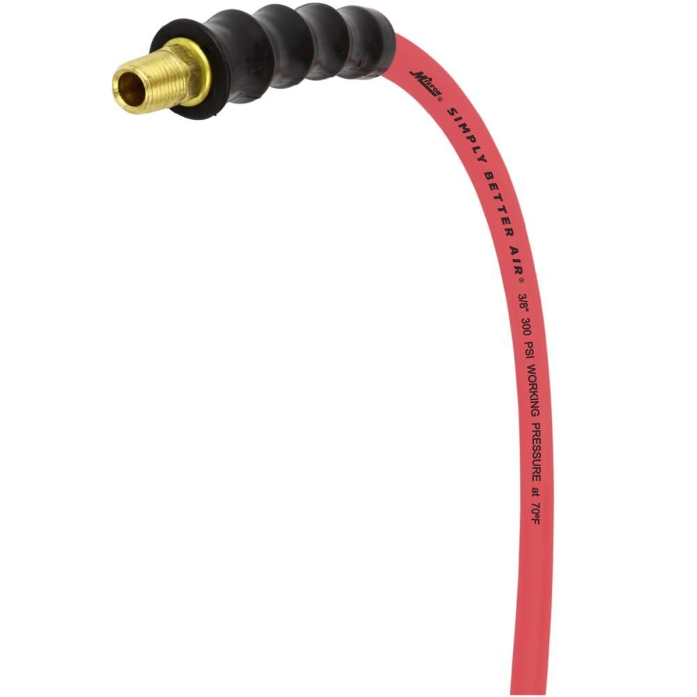Milton ULR 3/8in ID x 50' (3/8in MNPT) Ultra Lightweight Rubber Air Hose for Extreme Environments, large image number 3