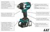 Makita 18V LXT 1/2in Sq Drive Impact Wrench Kit with Friction Ring Anvil, small