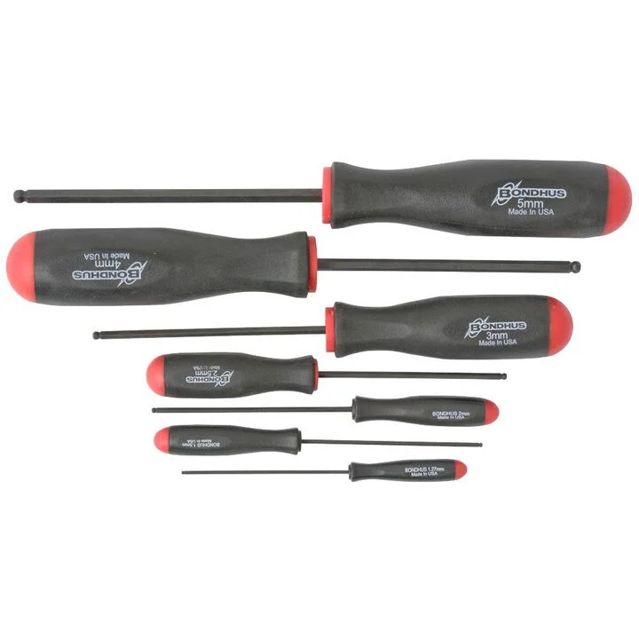 Bondhus Set of 7 Ball-End Metric Screwdrivers