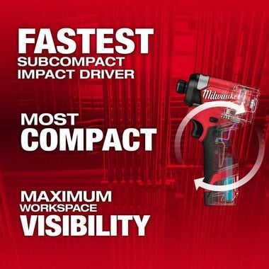Milwaukee M12 FUEL 1/4inch Hex Impact Driver Kit, large image number 1