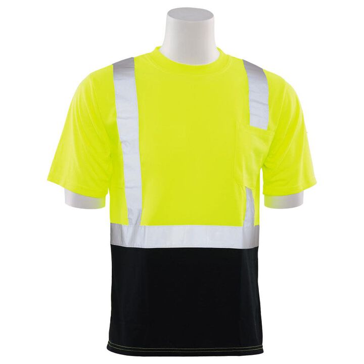 Delta Plus 9601SB Jersey Knit Class 2 Lime T-Shirt, XL