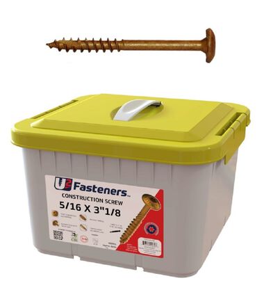 U2 Fasteners Construction Screw 5/16 Inch X 3-1/8 Inch, 500ct