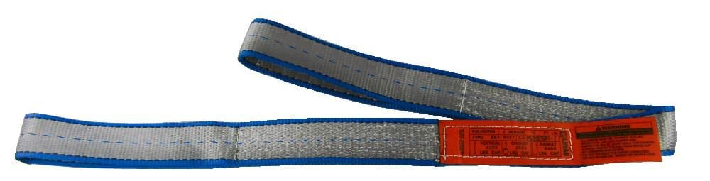 Lift-All 2 Inch x 8 Ft. E/E 1-Ply Flat Eyes Tuff-Edge Polyester Web Sling – EE1802TFX8