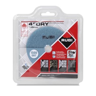 Rubi Tools Resin Dry Polishing Pad 1500 Grit 4 In.
