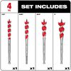 Milwaukee 4 Pc Speed Feed Wood Bit Set, small image number 3