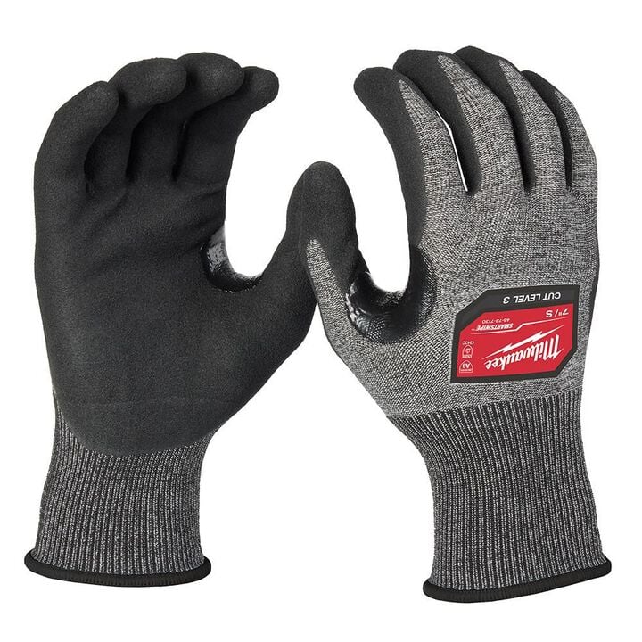 Milwaukee Cut Level 3 High-Dexterity Nitrile Dipped Gloves - S