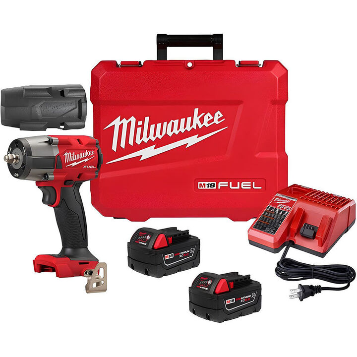 Milwaukee M18 FUEL 3/8 Inch Mid-Torque Impact Wrench w/ Friction Ring Kit & Protective Boot