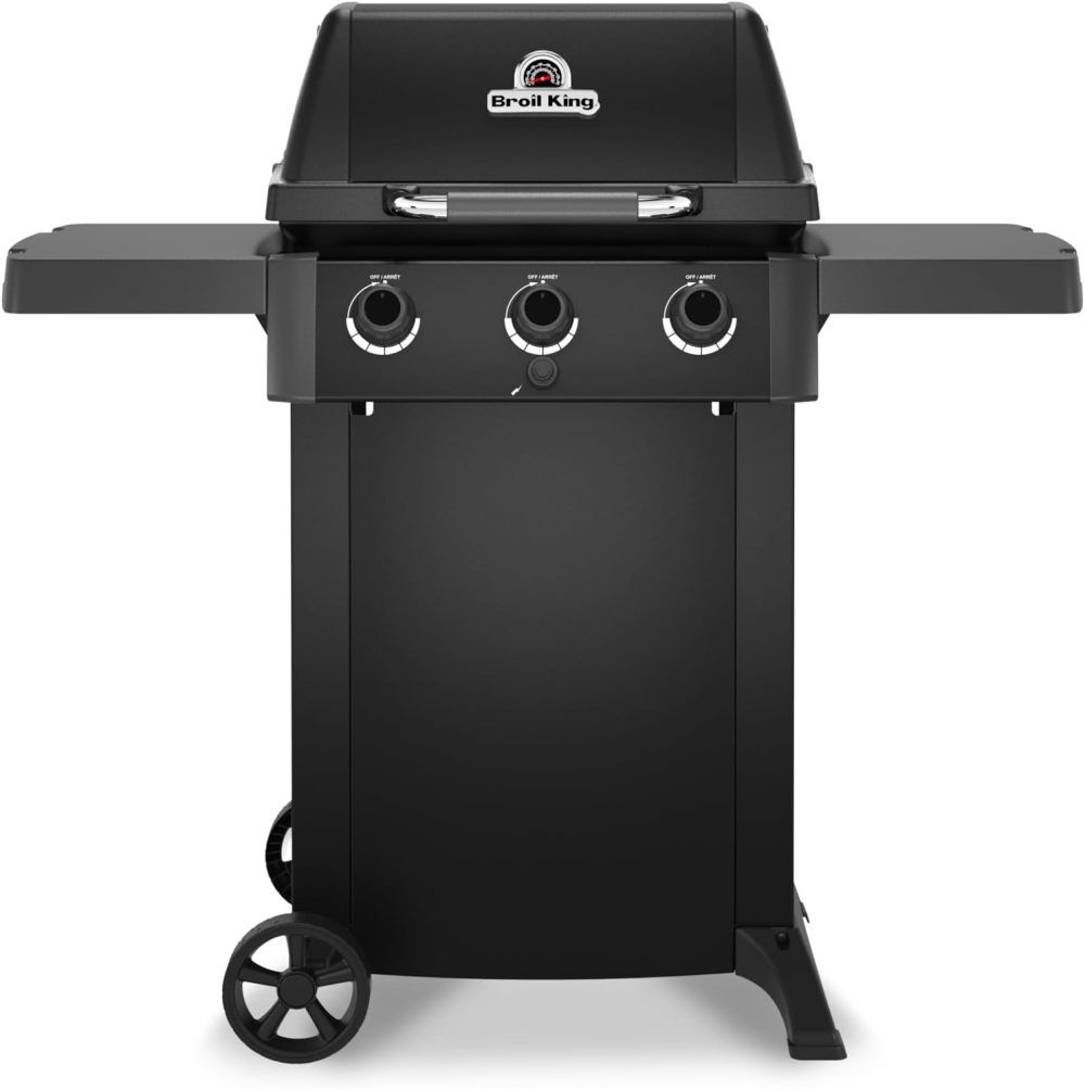 Broil King Gem 310 Shadow 3 Burner Liquid Propane Gas Grill Stainless Black – 814954