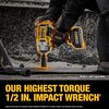 DEWALT 20V MAX XR 1/2 Inch Impact Wrench with Hog Ring (Bare Tool), small image number 3