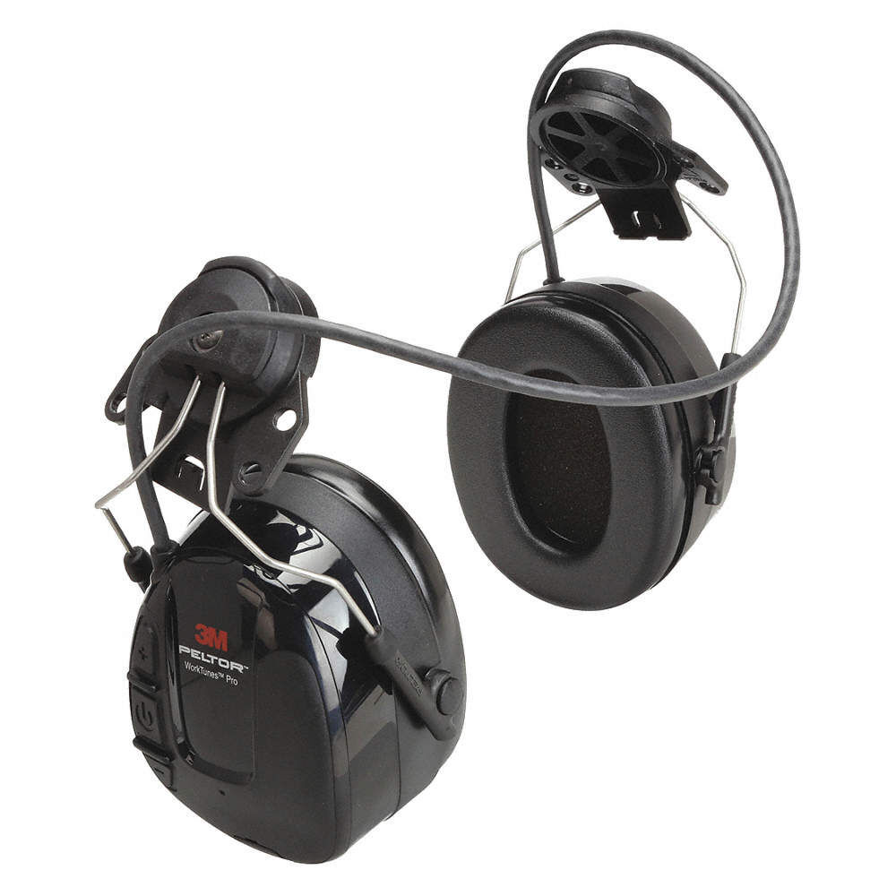 3M Peltor Worktunes Pro 23 dB NRR Black Hard Hat AM/FM Radio Headset, large image number 2