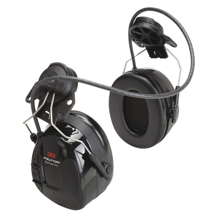 3M Peltor Worktunes Pro 23 dB NRR Black Hard Hat AM/FM Radio Headset, large image number 1