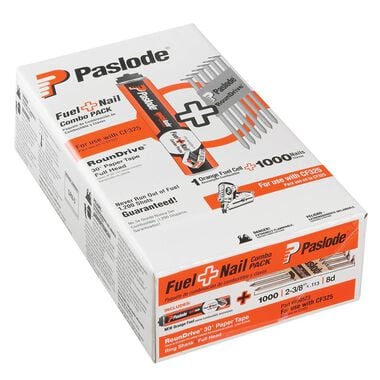 Paslode Fuel+Nail Combo Pack 2-3/8 In. x .113 In. SM Brite