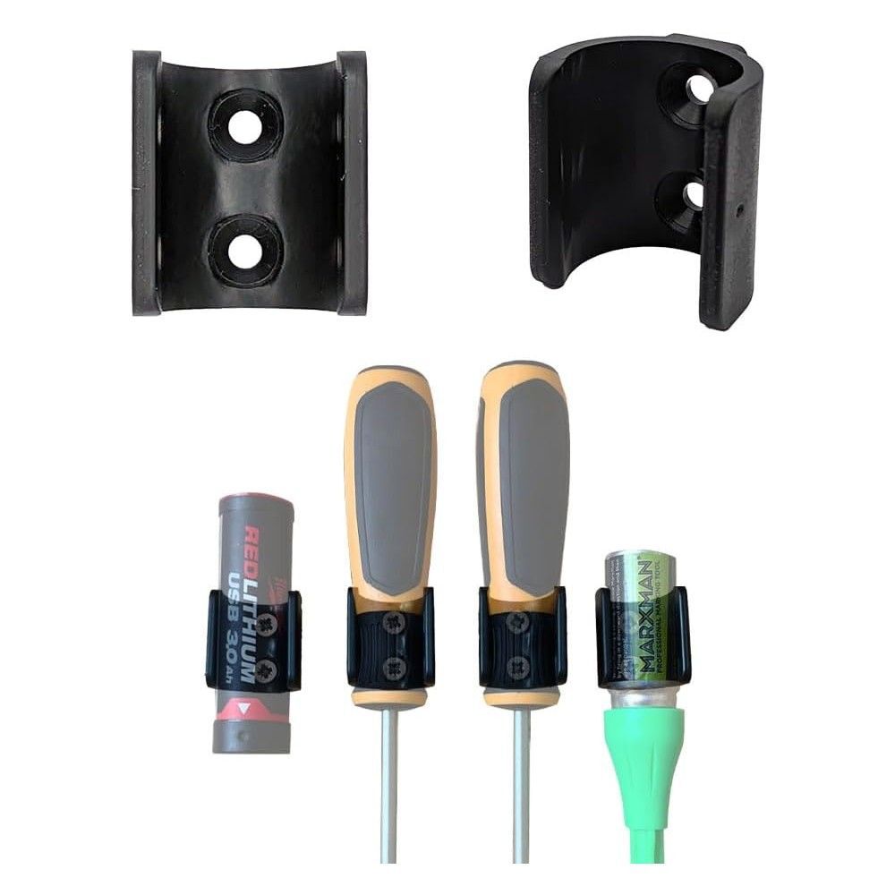 Stealthmounts Plastic Uni Mount Tool Holder, Black, 5 Pieces - OM-UNI-BLK-5