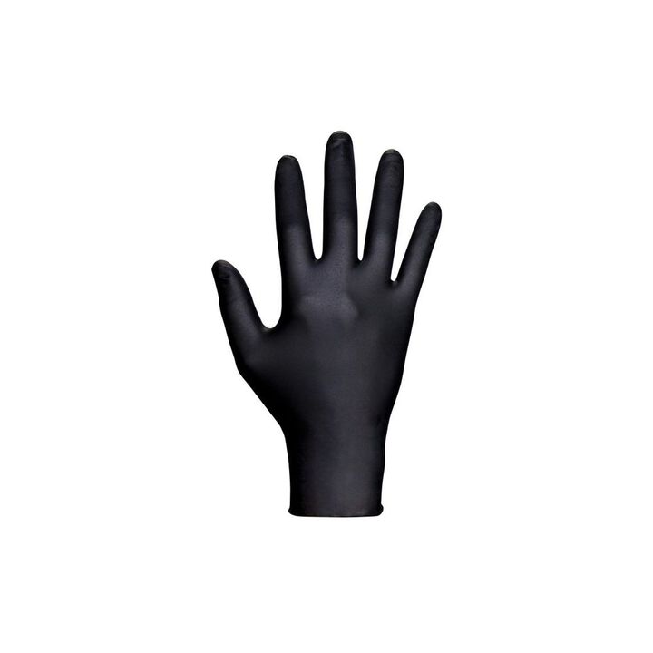 SAS Safety Nitrile Disposable Gloves, Black, Medium 50ct, large image number 2