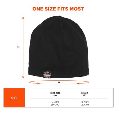 Ergodyne N-Ferno 6813 Black Hard Hat Liner, large image number 4
