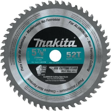 Makita 5-7/8 in. 52T Carbide-Tipped Aluminum Saw Blade, large image number 0