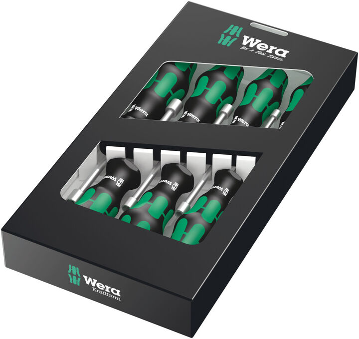 Wera Tools 395 HO/7 SM 7pc Anti Roll-Off Nutdriver Set