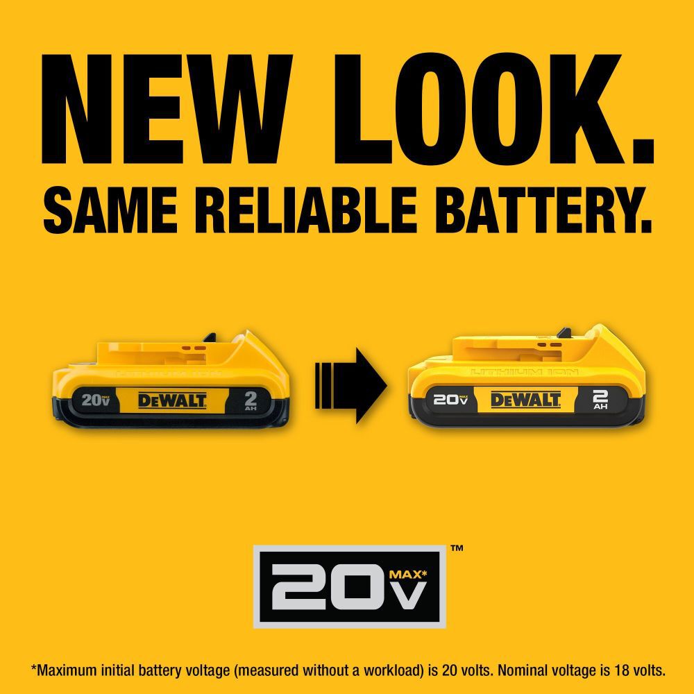 DEWALT 20V MAX 20V 2Ah Compact Lithium Ion Power Tool Battery Pack with Fuel Indicator, large image number 3