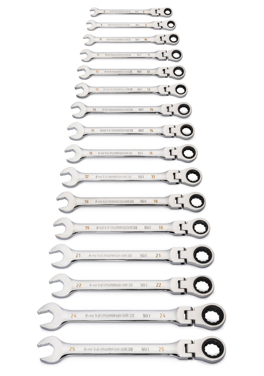 Gearwrench 16 Pc 90t 12 Point Flex Head Ratcheting Combination Metric Wrench Set 86728 Simolary simolary.com 5