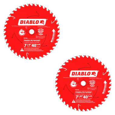 Diablo Tools 7 1 4 X 40 Tooth Finish Saw Blade Value Pack 2 D0740vpx From Acme 40 Tooth Finish Saw Blade Value Pack, Diablo Table Saw Blade 1000