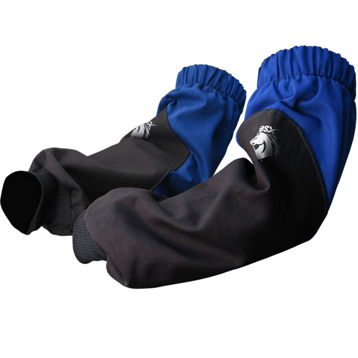 Black Stallion Welding Sleeve 9oz Black With Blue FR Cotton
