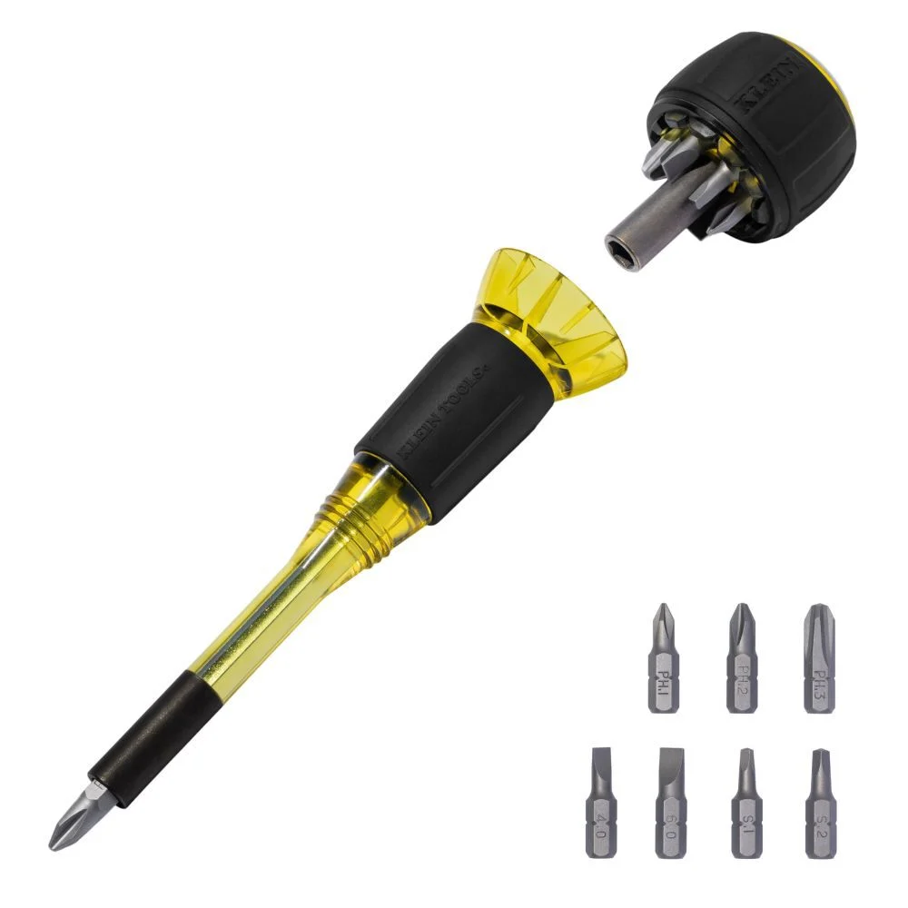 Klein Tools 8-in-1 Tru-Grip Screwdriver with Stubby, large image number 1
