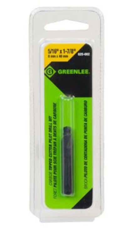 Greenlee Large Pilot Drill Bit, 5/16 Inch for 2-1/2 Inch to 4-1/2 Inch Cutters