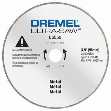 Dremel Ultra Saw US550 4in Diamond Grit Metal Cutting Wheel