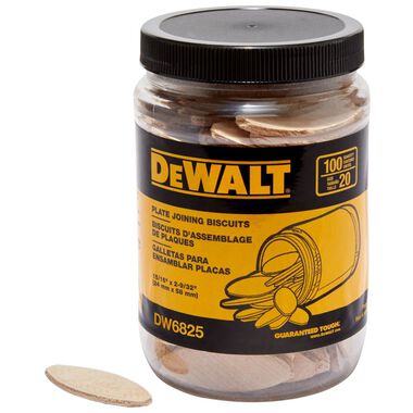 DEWALT Tube of 100 No. 20 size Biscuits