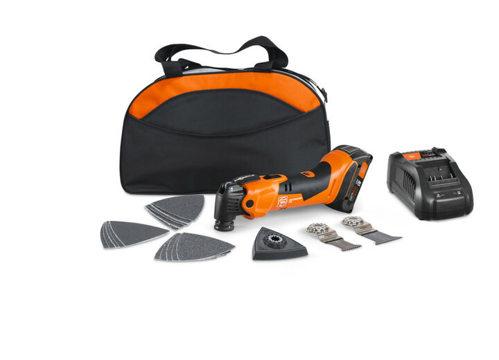 Fein Promotional Ampshare Multimaster Multi-Tool 500 Plus 2Ah 18V with Bag 22pc