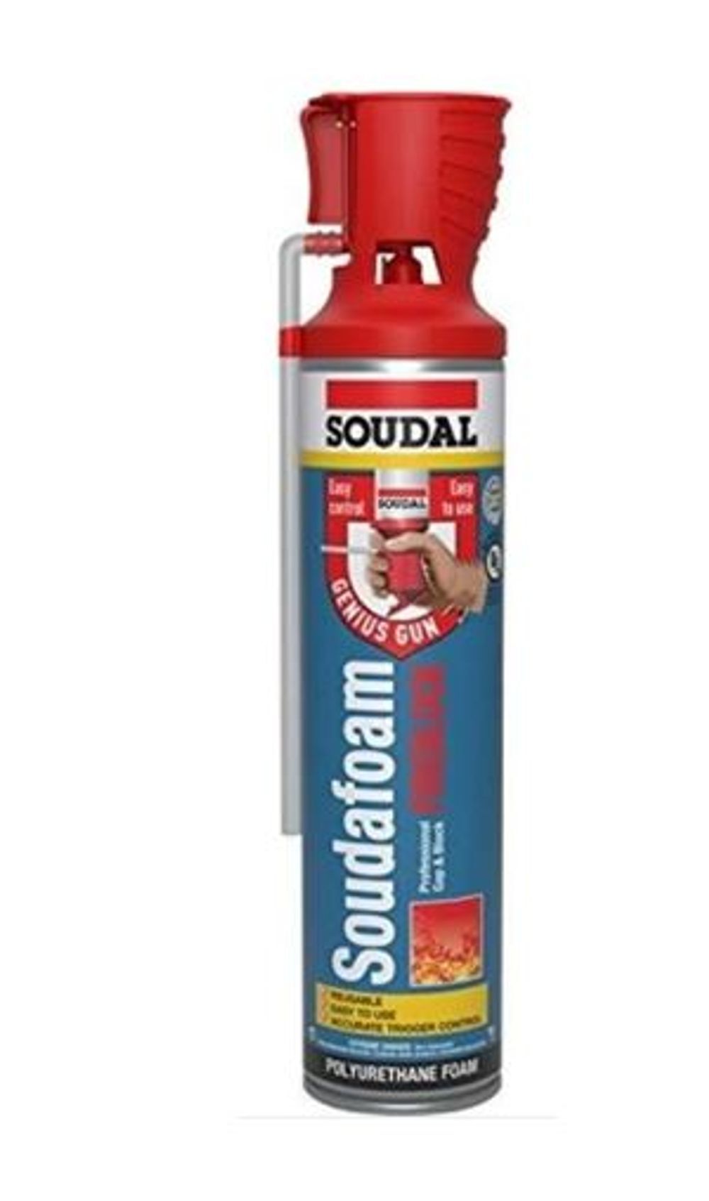 Soudal 20 Oz Aerosol Can Genius Gun Soudafoam Fireblock PU Foam, large image number 1