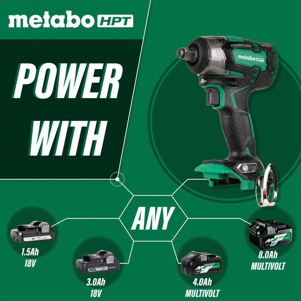 Metabo HPT Promotional 18V 1/2 Inch Brushless Impact Wrench (Bare Tool), large image number 5