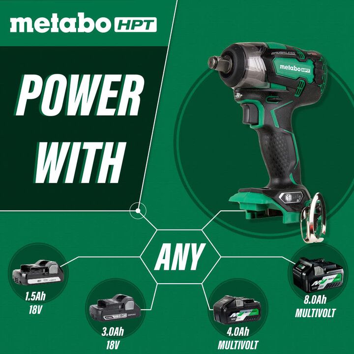 Metabo HPT Promotional 18V 1/2 Inch Brushless Impact Wrench (Bare Tool), large image number 4