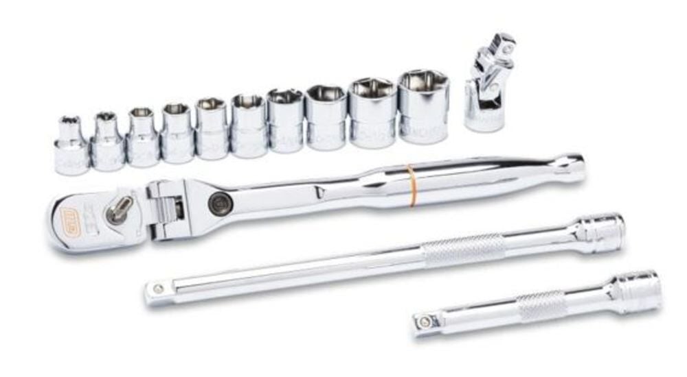 GEARWRENCH 120XP 1/4 Inch Drive Ratchet & SAE Socket Mechanics Tool Set 14 Pieces, large image number 1