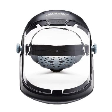 Jackson Safety Lightweight MAXVIEW Premium Face Shield with Ratcheting Headgear Clear Tint Uncoated Black, large image number 4