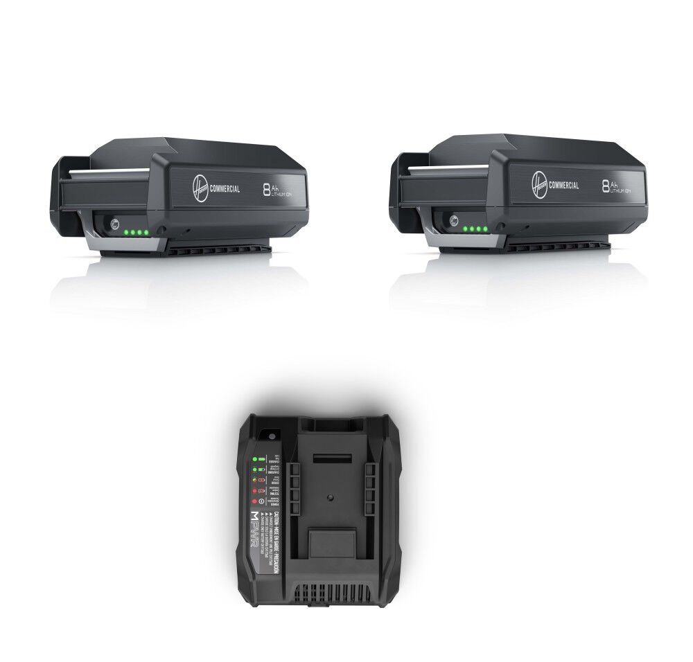 Hoover Commercial Vacuum 40V 8Ah Battery 2pk & Charger Bundle, large image number 1