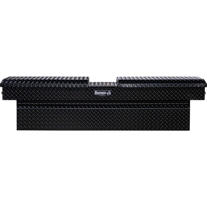 Buyers Products Company 23x20x71 Inch Gloss Black Diamond Tread Aluminum Gull Wing Truck Box, large image number 0