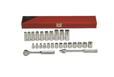 Wright Tool 3/8 In. Drive 27 pc. 6 pt std and Deep Socket Set