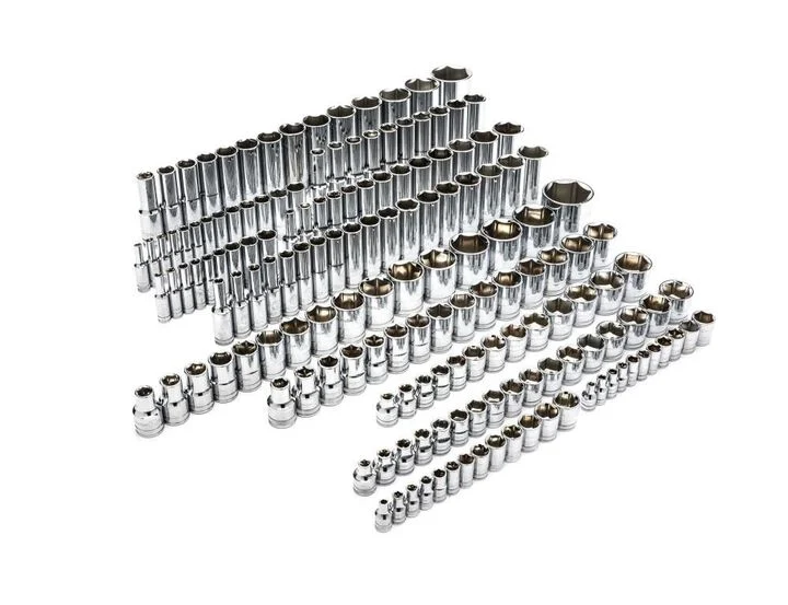 GEARWRENCH 163 Piece 1/4 Inch, 3/8 Inch & 1/2 Inch Drive 6 Point Standard and Deep SAE/Metric Master Socket Set