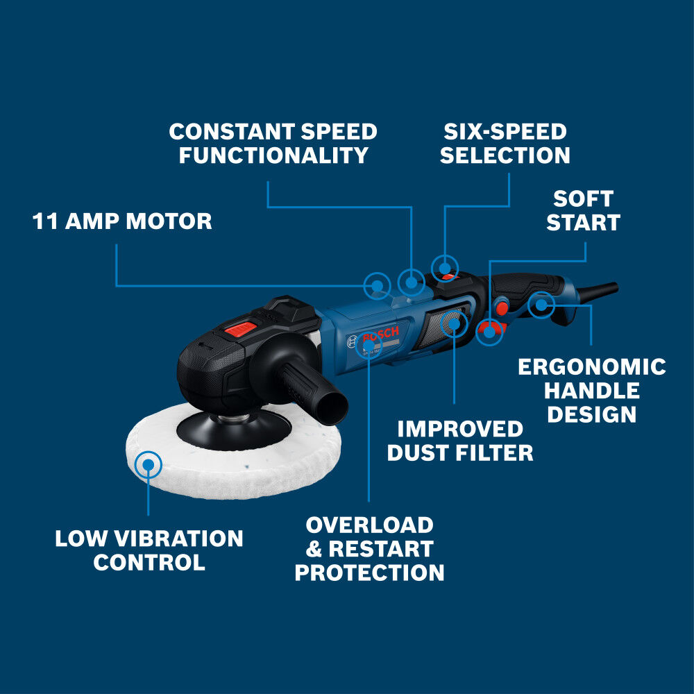 Bosch 11-Amp 7 Inch Rotary Polisher, large image number 2