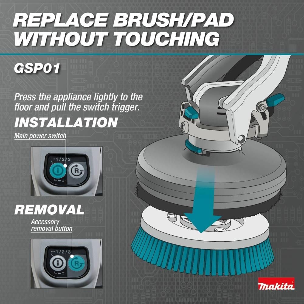 Makita 40V Max XGT Brushless Cordless Telescoping 8 Inch 4.0 Ah Polisher and Scrubber Kit, large image number 7