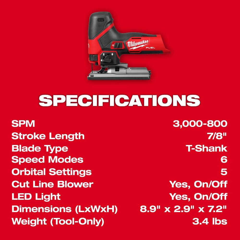 Milwaukee M12 FUEL Jig Saw (Bare Tool), large image number 8