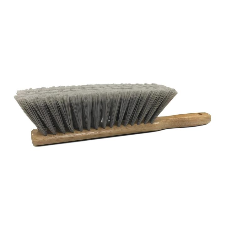 Magnolia Brush 13-1/2 Inch Silver Plastic Bristle Economical Brush with Wood Handle, large image number 1