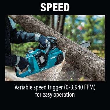 Makita 18V X2 (36V) LXT Chain Saw Kit 14in Cordless Brushless with 4 5.0Ah Batteries, large image number 6