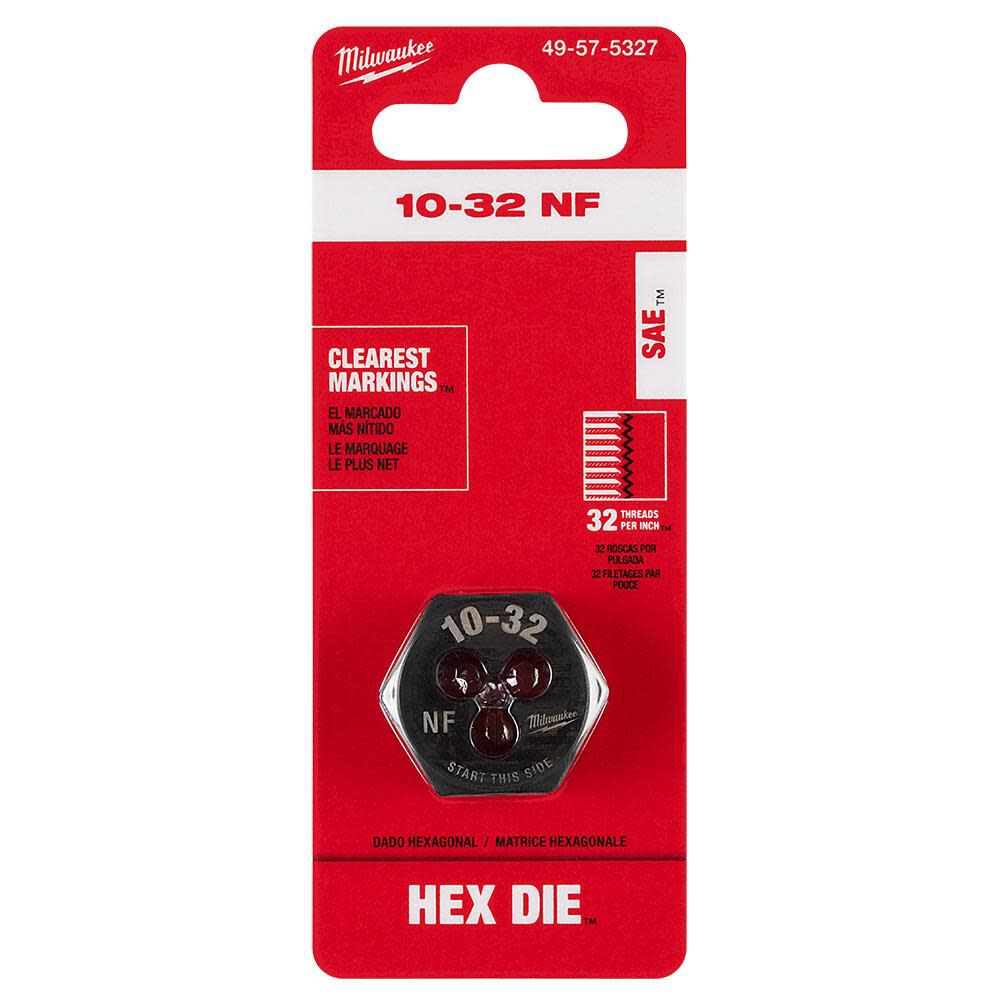 Milwaukee 10-32 NF 1-Inch Hex Threading Die, large image number 11