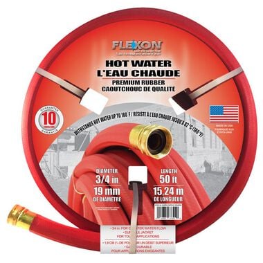 Voltec Hot Water Hose 50' 3/4in, large image number 0