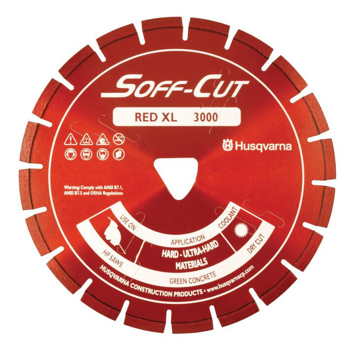 Husqvarna Construction XL6-3000 6 Inch Red Soff-Cut Diamond Blade for Concrete