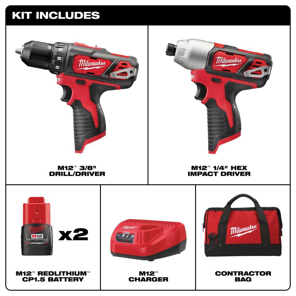 Milwaukee m12 impact drill combo sales